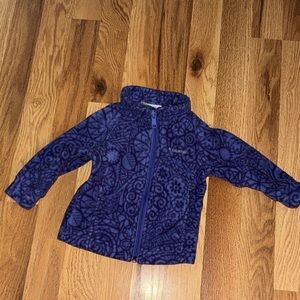 Columbia Blue Patterned Fleece Jacket 6-12 m